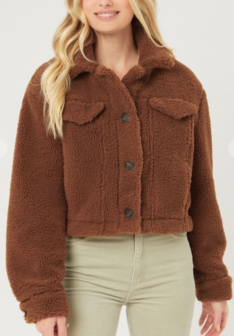 Bella Teddy Cropped Jacket