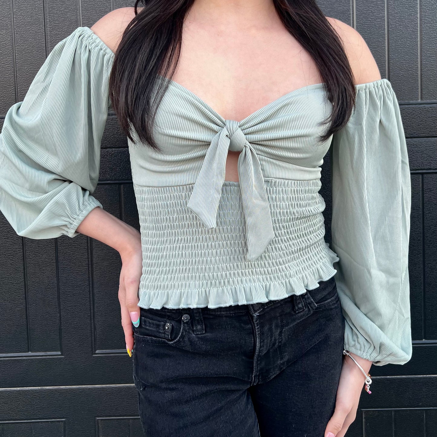 Brunch Date Top (sage)